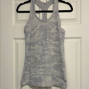 lululemon athletica Light Gray Camo Racerback Tank